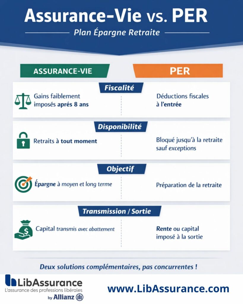 PER ou Assurance-vie : le comparatif complet pour les indépendants & professions libérales