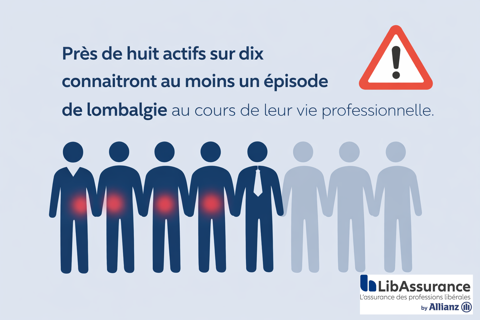Près de 8 actifs sur 10 connaitront au moins un épisode de lumbalgie