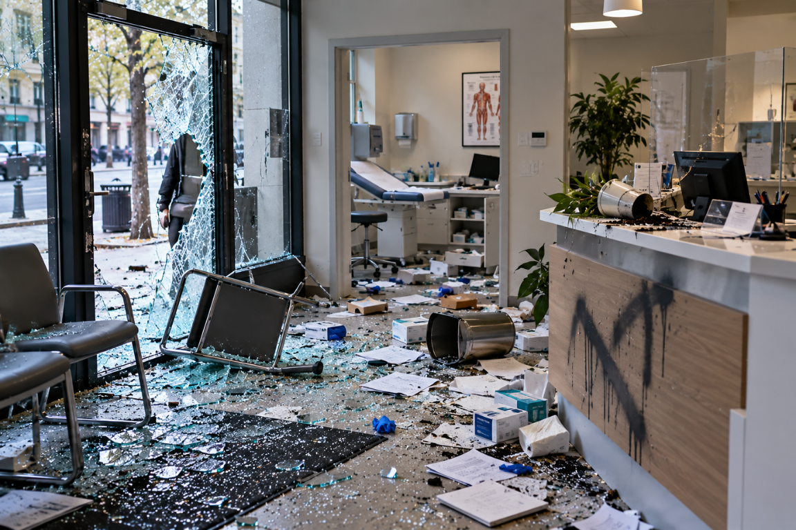 Cabinet médical vandalisé Manifestation et vandalisme du 17 octobre : les bonnes pratiques pour être bien indemnisé